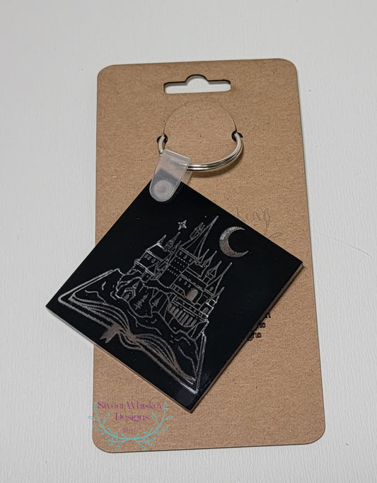 Wizard School and  Book Keychain